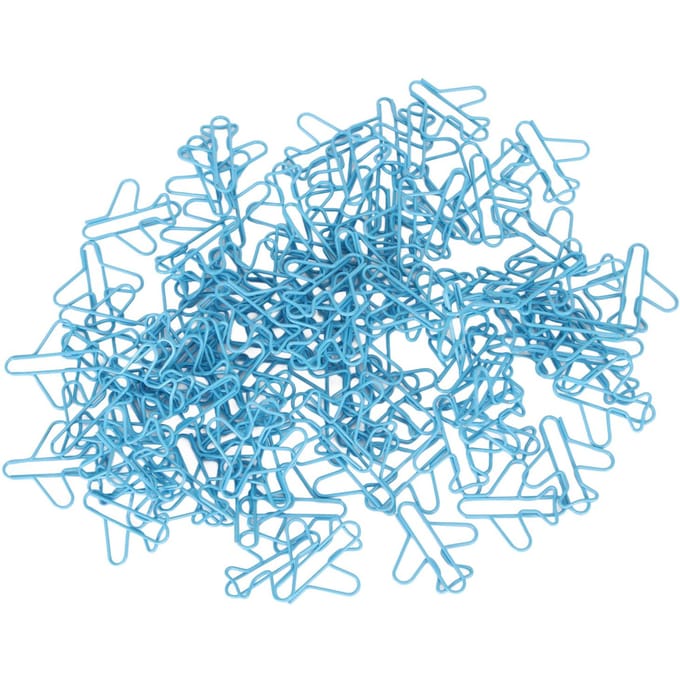 100 STUKS Vliegtuig Paperclips Leuke Vorm Blauw Exquise Uitstraling Bladwijzerklemmen voor Feest blue