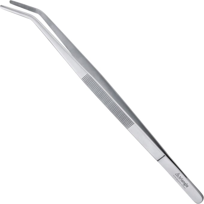Triangle Multifunctioneel Pincet met Knik – Roestvrij Staal – 35 cm – Vaatwasserbestendig