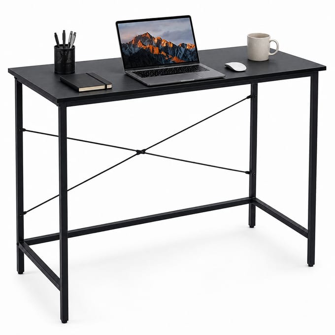 Lina® Bureau - Computertafel - Bureautafel - Computerbureau - Industriele Zwarte Hoekbureau - 100x45x75cm