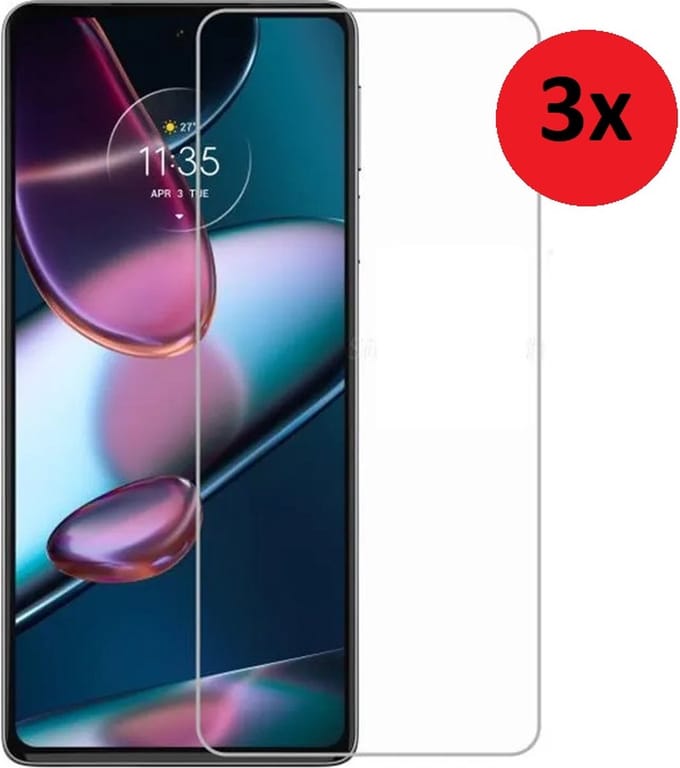 MoDo screenprotector Geschikt voor Motorola Moto G53 - Glas - 3 stuks