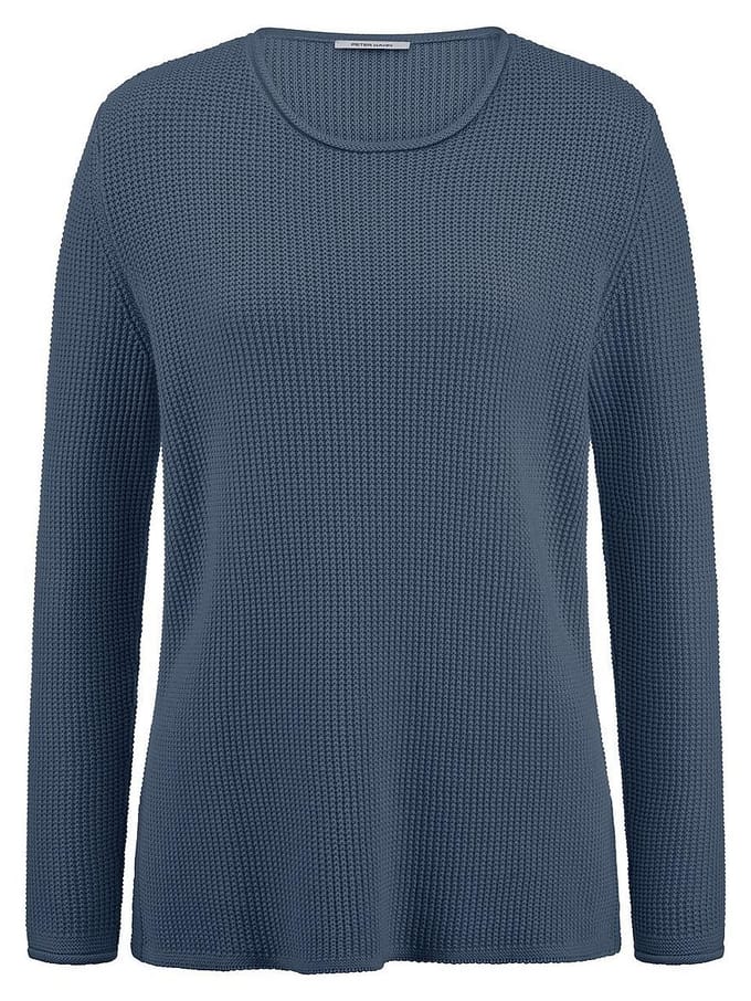 Trui ronde hals Van Peter Hahn blauw