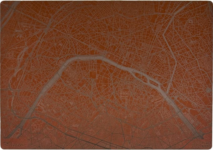 Place Maps Placemat Stadskaart Brugge - Kunstleer - Zwart - 1 Stuk