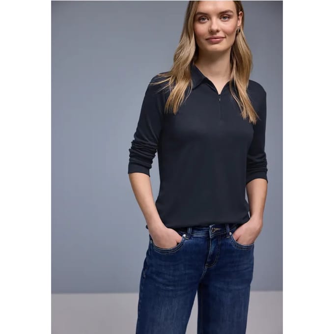 Poloshirt met rits