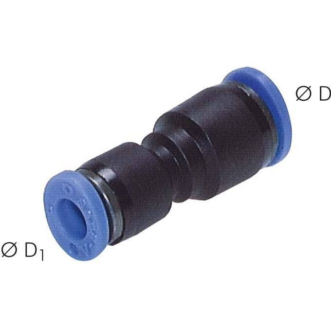 5/16'' x 3/8'' PBT Insteekfitting NBR [2 Stuks]