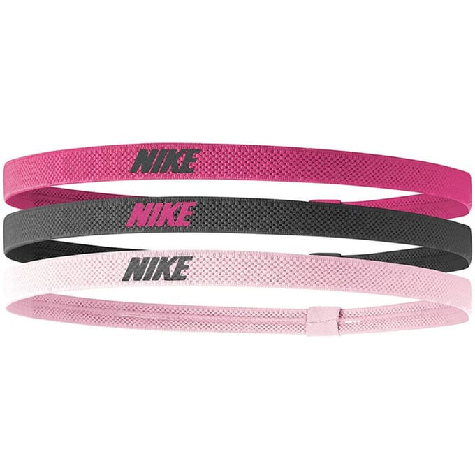Nike Hoofdband in gemengde breedte (set van 3) (Roze/Grijs)