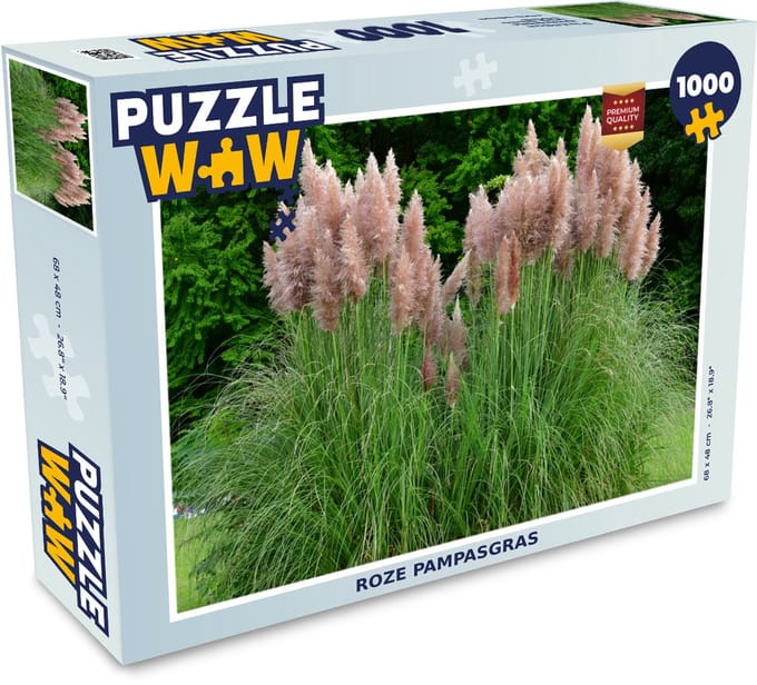 Puzzel Roze pampasgras - Legpuzzel - Puzzel 1000 stukjes volwassenen