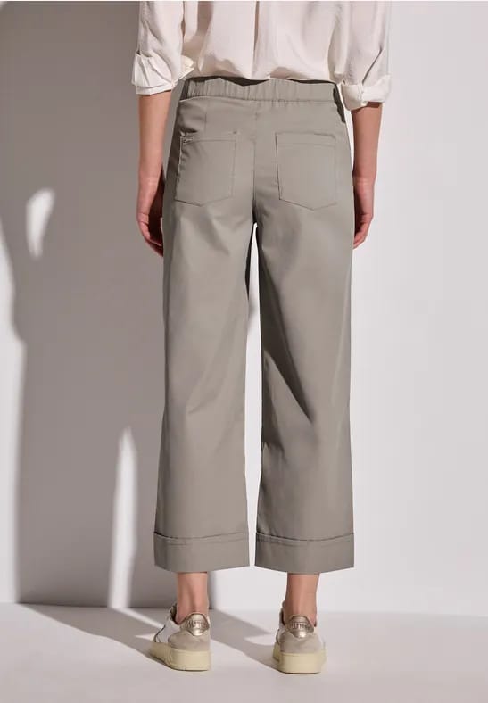 Twill broek met rechte pijpen