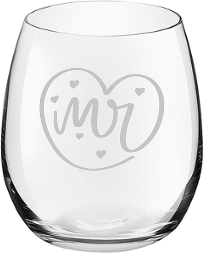 Gegraveerde drinkglas 39cl Mr. In hartje