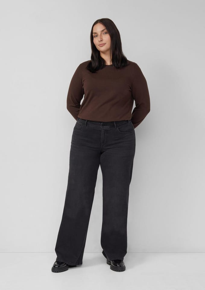s.Oliver - female - Jeans / Relaxed Fit / Halfhoog / Wijde pijpen