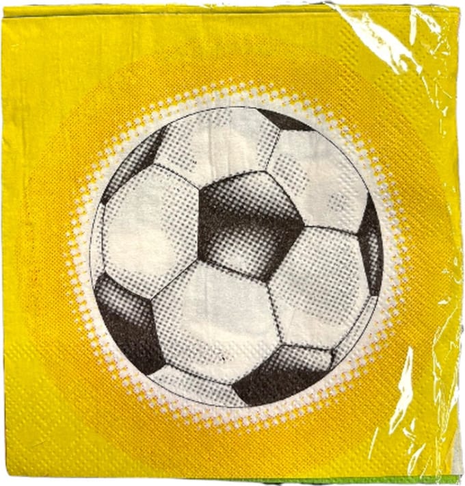 Wegwerpservetten - voetbal - 16 stuks