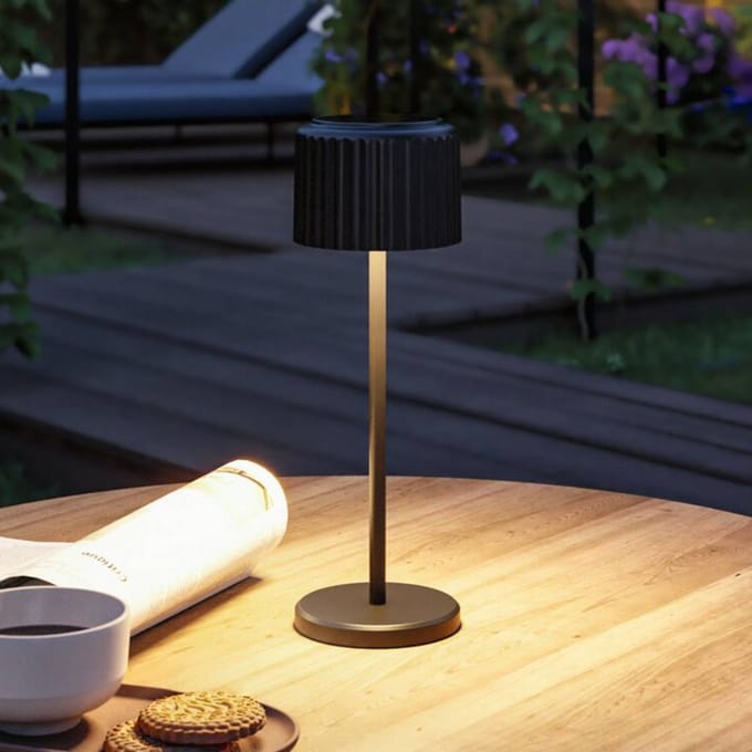 Paulmann LED-zonnelamp Else, zwart, IP44 dimbaar
