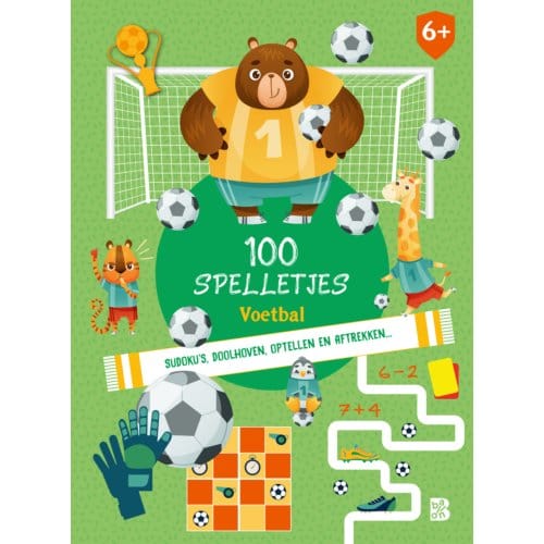 100 Spelletjes 6+ Voetbal Educatieve boeken (spelletjes en raadsels)