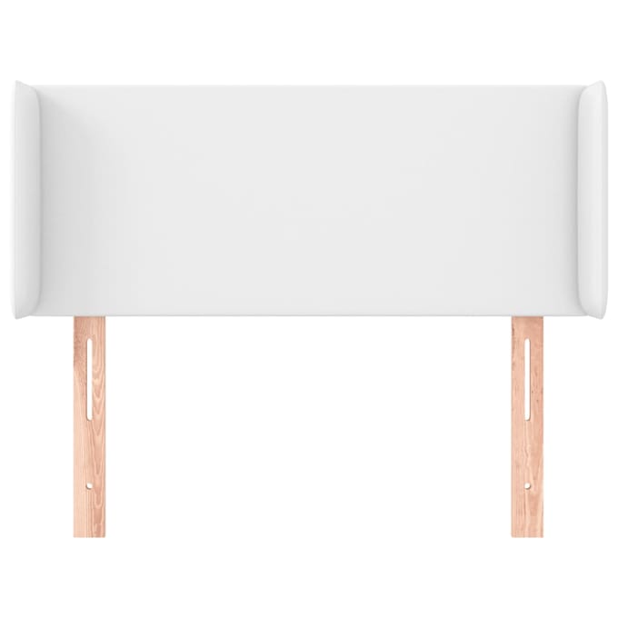 vidaXL - Hoofdbord - met - randen - 103x16x78/88 - cm - kunstleer - wit