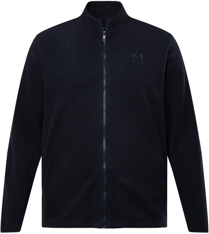 Men Plus - Heren - Fleecejas opstaande kraag - Navy blauw - Maat L
