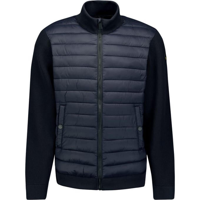 No Excess Jacket Stand Up Collar Padded Mix With Knit Night Größe: M | Leichte Jacken Outlet | Herren | Schwarz