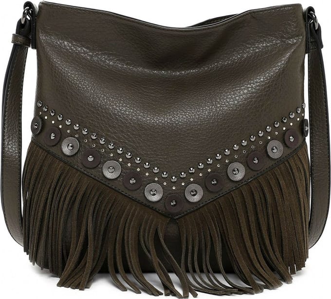 SURI FREY Schoudertas Abbey Crossover Bag Oliv Groene
