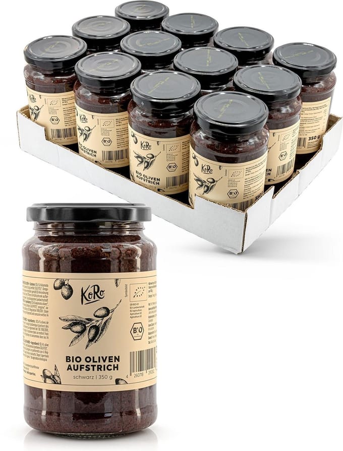 KoRo | Bio zwarteolijvenspread 12 x 350 g