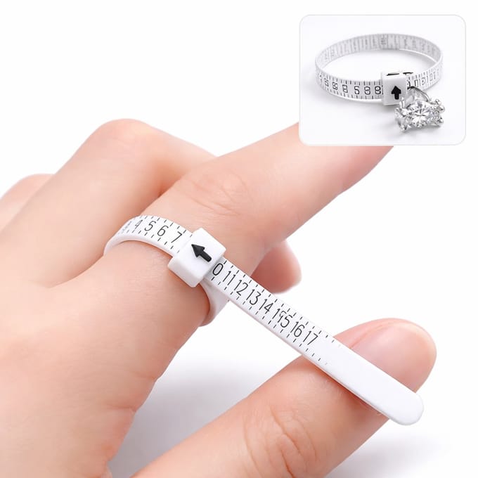 BukkitBow - Ringmaat Meter Meetlint - Vinger Ringmaat Meet Tool - Sieraden Maken Accessoire