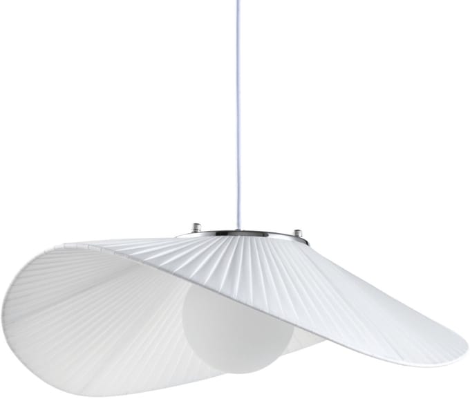 Kosilum - Odalia - Hanglamp - Wit/Zilver - Metaal en glas