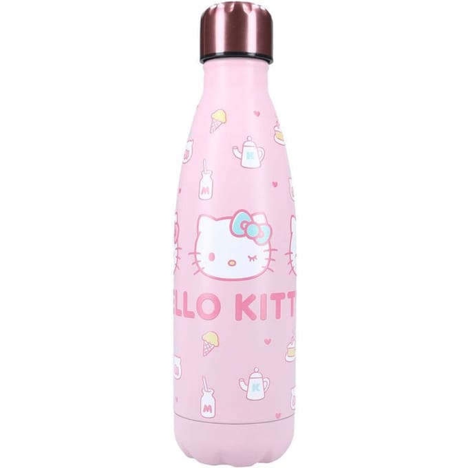 Hello Kitty Thirsty For More - Schoolbeker en Drinkfles - 700ml - Stainless Steel - Roze