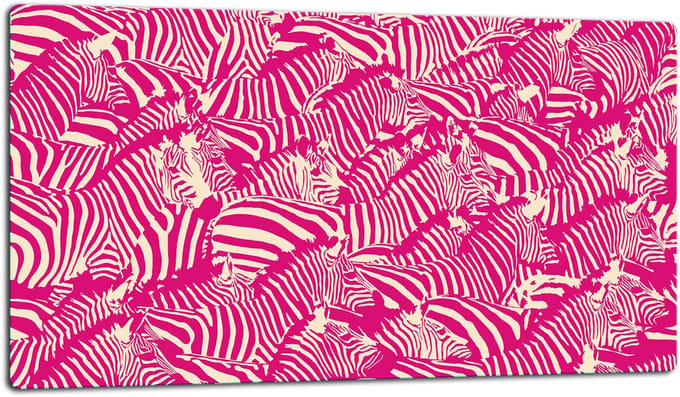 TMK ArtDeko - Glazen Snijplank - 52x30cm - Zebra - Hittebestendig