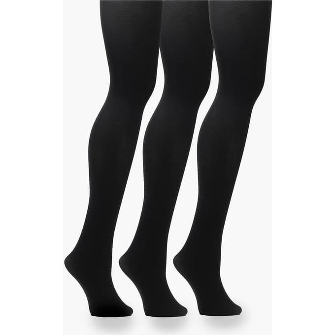 boohoo Dames Plus 60 Denier 3-Pack Panty's | Zwart
