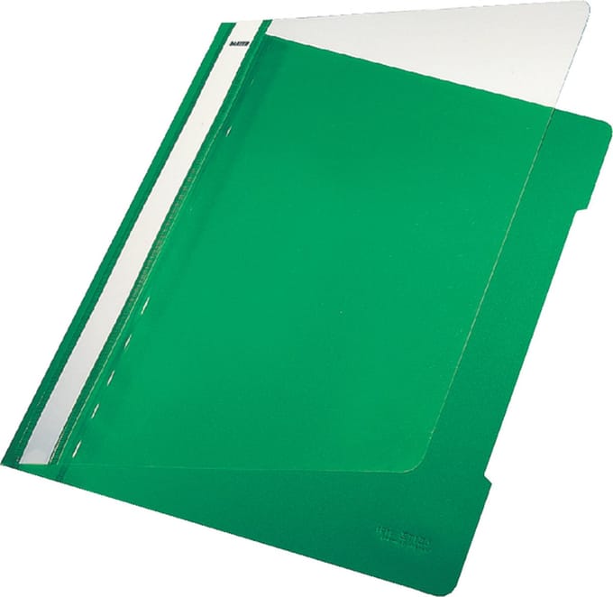 Snelhechter Leitz standaard A4 PVC groen | 25 stuks