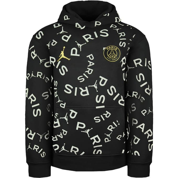 Nike x Paris Saint-Germain Lange Mouw Zwarte Pullover Kids Hoodie DD9752 010