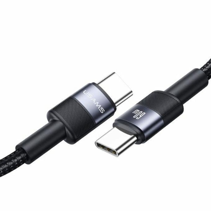 USAMS Serie - USB-C naar USB-C Kabel - 1,2m - 60W - Gevlochten