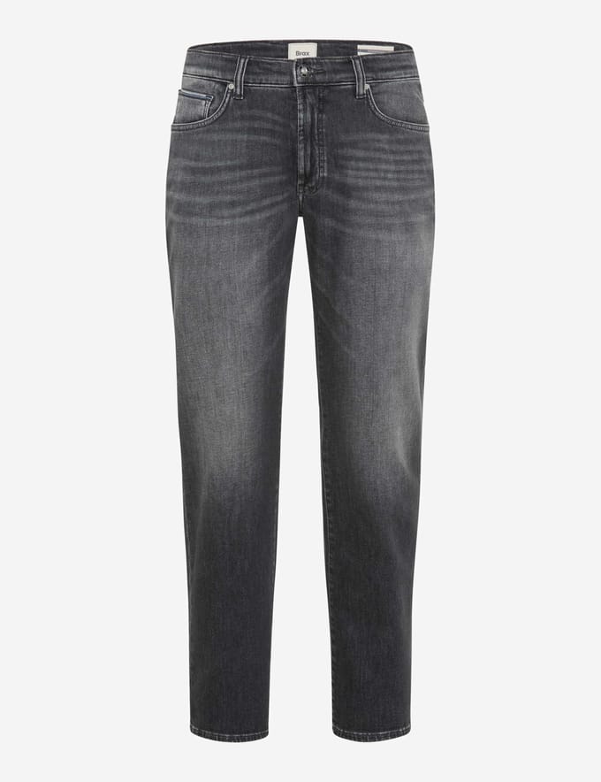 Brax Heren Jeans  Style CLINT GREY STEEL USED, denim mediumgrijs, maat 36/36