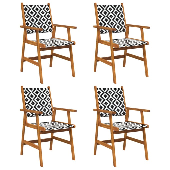 vidaXL - Tuinstoelen - 4 - stuks - massief - acaciahout