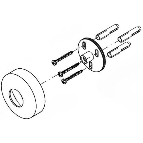 HSK Wall connection set for RS 200 AquaSwitch Mix 1001800 Art. E98501-1