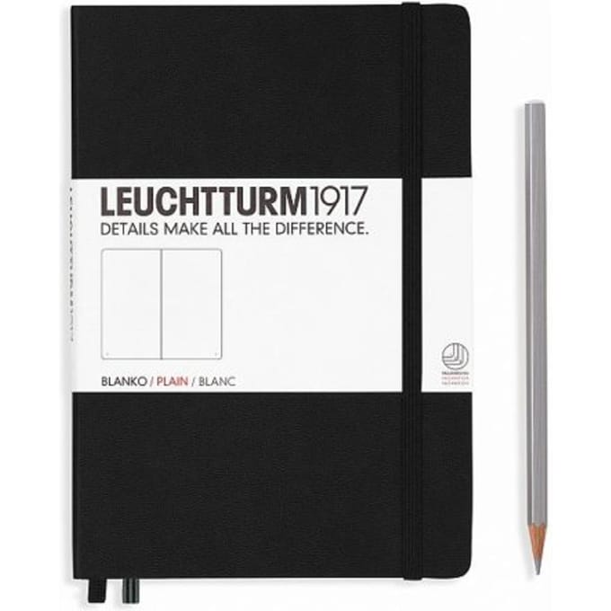 Leuchtturm1917 notitieboekje medium a5 blanco zwart