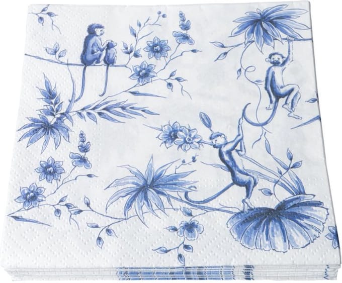 Servetten Aapjes - 20 stuks - 17x17 cm