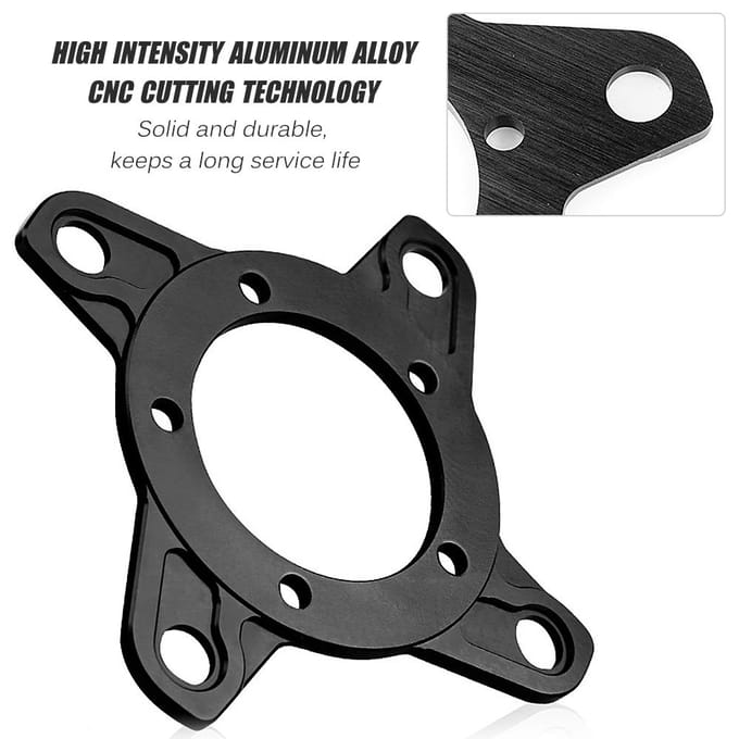 Elektrische fiets middenmotor kettingblad Spider Chain Ring Adapter Vervanging voor Bafang Ebike BBS01 130BCD black