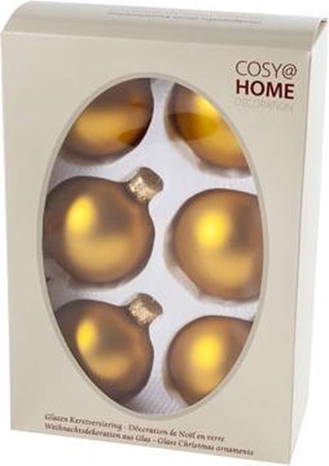 Kerstbal - Goud - 6 stuks