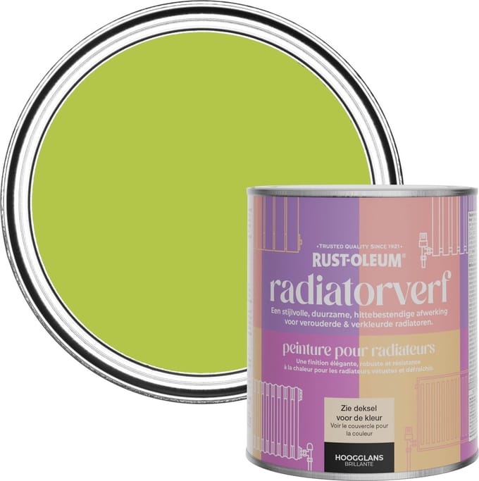 Rust-Oleum Groen Radiatorverf Hoogglans - Limoen 750ml