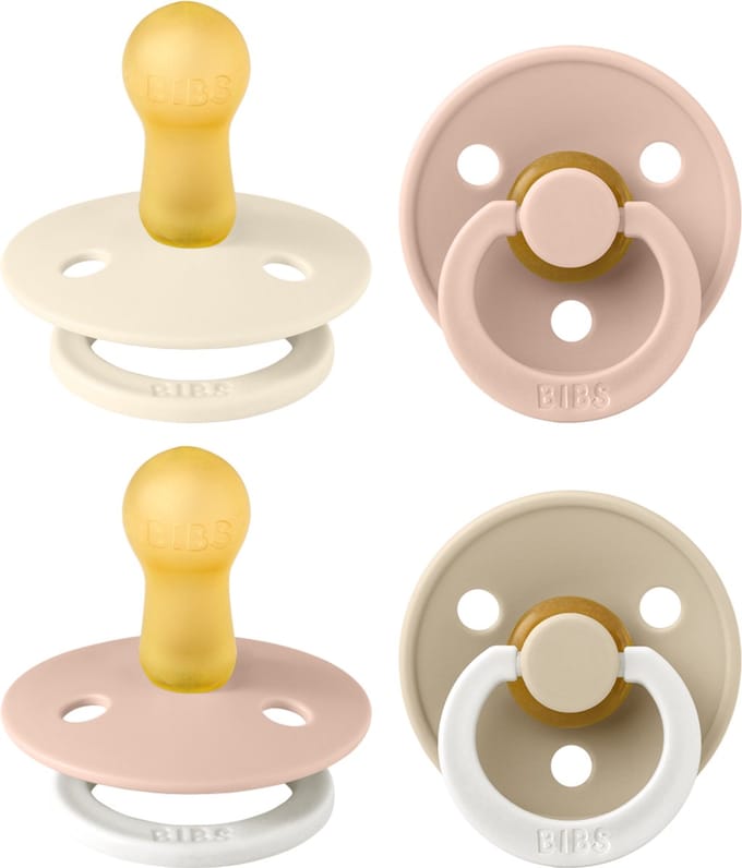 BIBS Colour Fopspeen - 6-18 mnd - 4-pack - Ivory/Blush/Blush Glow/Vanilla Glow