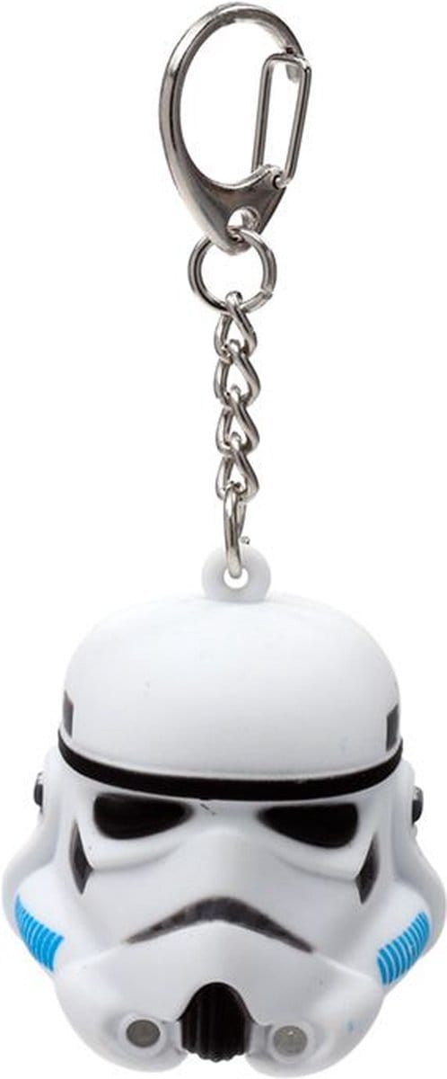 Sleutelhanger - The Original Stormtrooper - Helm Wit/Zwart - Led-lampje - 8,5x4x4cm