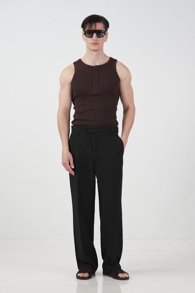 Midden taille Rechte Pijpen Tailored Broek