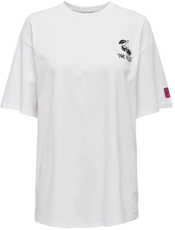 Only Cilla Life T-shirt Met Korte Mouwen Wit XL Vrouw