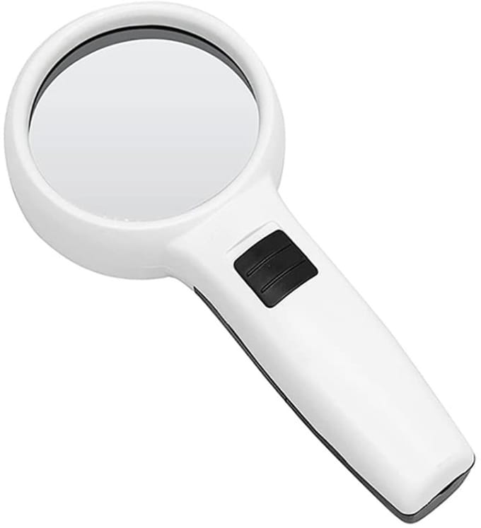 Dailygoods - 30X Handheld Vergrootglas met 12 LED Verlichting