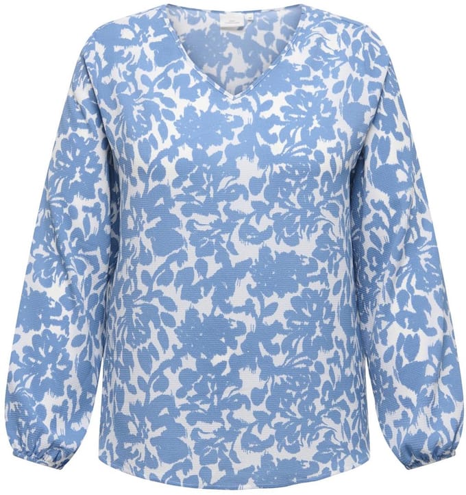 ONLY CARMAKOMA - CARVICA L/S V-NECK TOP WVN NOOS Dames Blouse