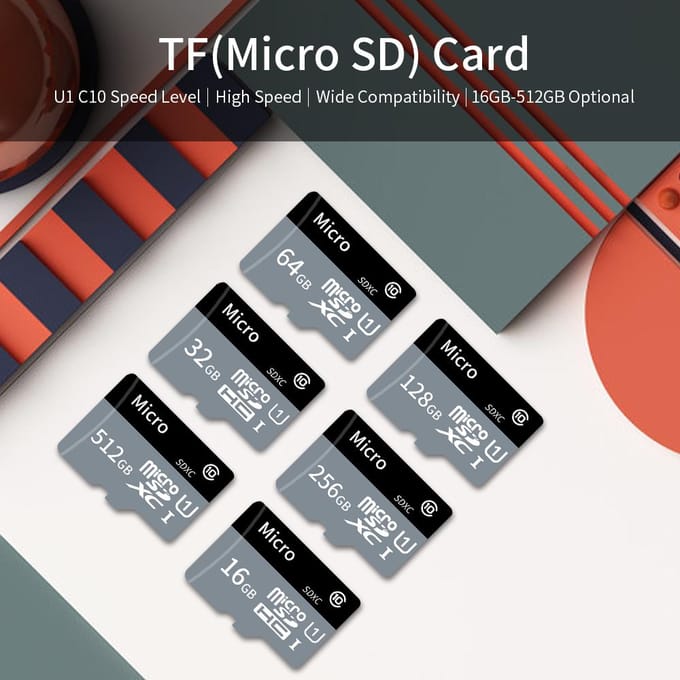TF Kaart Grote Capaciteit Micro SD Kaart 32GB U1 Klasse 10 TF Kaart Hoge Snelheid Geheugenkaart voor Mobiel gray