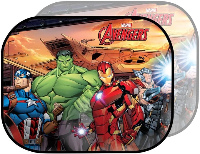 Avengers Zonnescherm set voor de auto set van 2