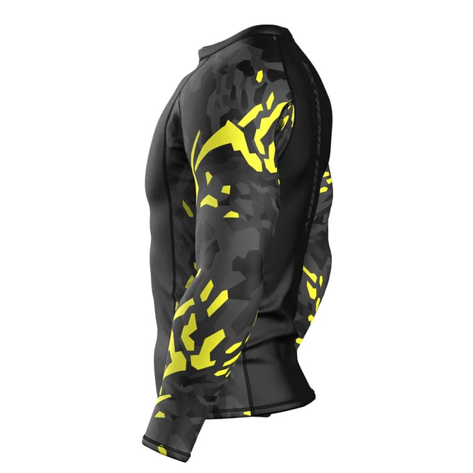 Extreme Hobby Black Panther Serie - Rashguard - Lange Mouw - Czarno-Żółty