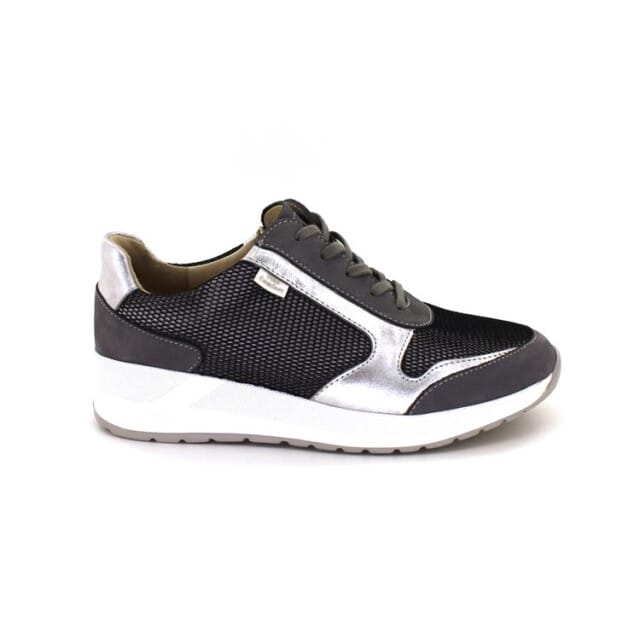 FINN COMFORT sneaker, Mori, leder nylon, stretch, Grey Silber, maat 37,5 (UK: 4,5)