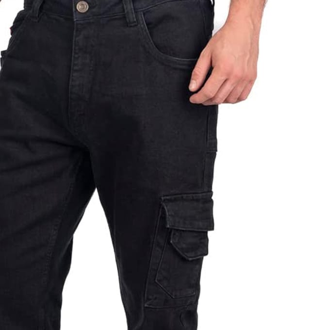 Lee Cooper Heren Denim Stretch Jeans (Zwart)