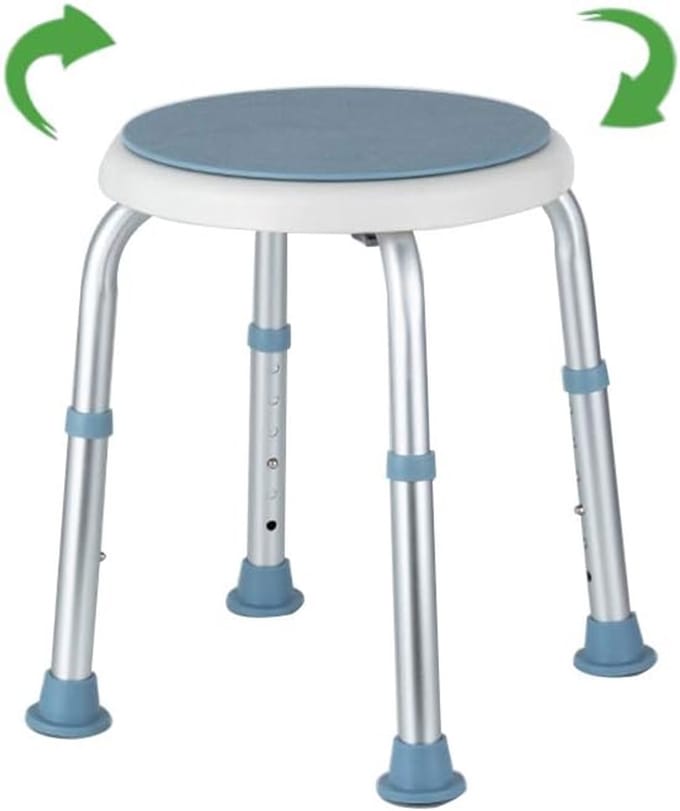 Douchekruk - Badkruk Zitting - Veilig Douchen - Draaibare Zitting - 37-49 cm - Wit
