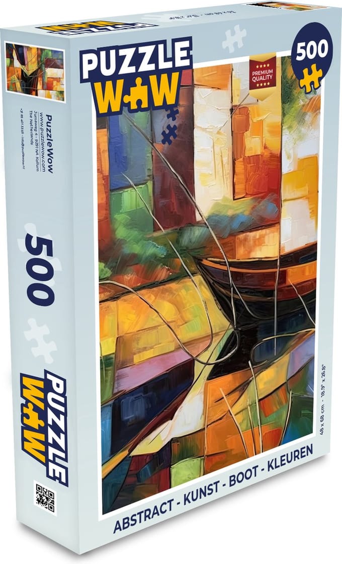 Puzzel Abstract - Kunst - Boot - Kleuren - Legpuzzel - Puzzel 500 stukjes